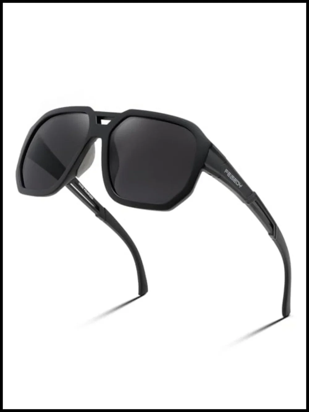 Vintage Polarized Aviator Sunglasses for Women Men, Large Square Frame Trendy